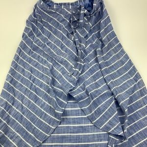 Flowy Peasant Skirt Blue and White